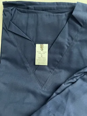 Sari Sari Navy Blue Drawstring Pants Scrub Set Size M thumbnail 2