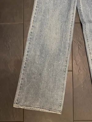 Daze Studded Wide Leg Jeans Blue Size 0 thumbnail 7