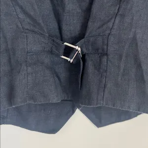 J. Crew womens linen vest Slim-fit vest black sz 4 thumbnail 5