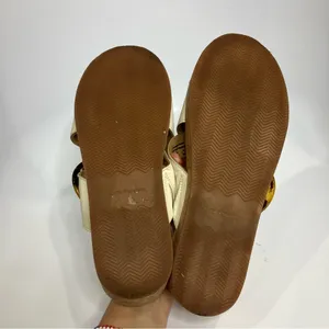 Hush puppies June platform criss cross‎ sandals slides white tan women’s size 10 thumbnail 7
