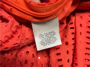 Anthropologie Coral Eyelet Wide Leg Cropped Pants Culottes Orange Red Size 0 thumbnail 10