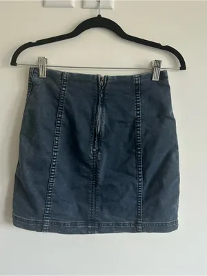 Free People Modern Femme Mini Skirt in Westminster Blue thumbnail 8
