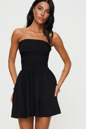 Princess Polly Black Mini Dress thumbnail 1