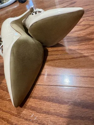 Marc Fisher Nude Patent Pointed-Toe Strappy Pumps thumbnail 4