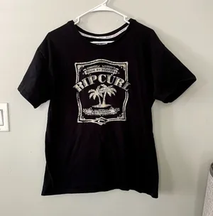 Ripcurl black white island summer‎ short sleeved t-shirt casual comfortable thumbnail 1