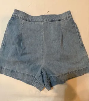 NWT Madewell Light Wash Denim Pull-On Shorts Size Small 100% Cotton thumbnail 1