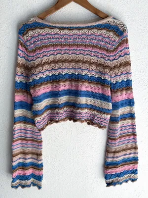 Altar'd State Avery Crochet Cardigan Top Medium Whimsigoth Boho thumbnail 3