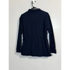Old Navy Women's Military Cargo Utility Jacket Navy Blue Size‎ S Grunge Army thumbnail 3