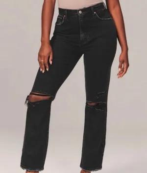 Abercrombie & Fitch The Ankle Straight Utra High Rise Jeans Size 2 Short / 26 thumbnail 1