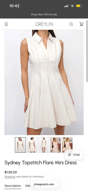 Greylin Sydney Topstitch Flare Mini Dress thumbnail 5