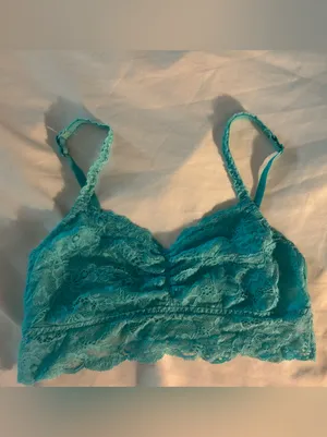 PINK - Victoria's Secret Turquoise Lace Bralette thumbnail 3