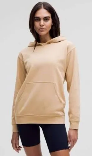 Lululemon All‎ Yours Hoodie Women 8 Pecan Tan Oversized Cotton Fleece NWOT thumbnail 1