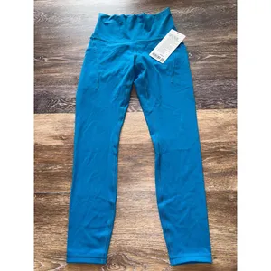 Lululemon Wunder Train With Pockets High Rise 25” Hawaiian Blue Size 6 NWT thumbnail 2