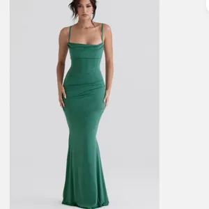 HOUSE OF CB‎ Milena Forest Green Corset Maxi Dress L thumbnail 4