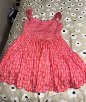 Free people sweet Annie mini pink dress thumbnail 1