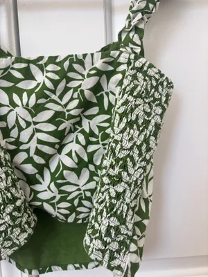 Abercrombie & Fitch Green Leaf Poplin top thumbnail 6