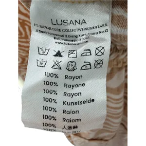 LUSANA Tan Zebra Print Maxi Dress XS 2 Tiered Elastic Waist V-Neck Resortwear thumbnail 5