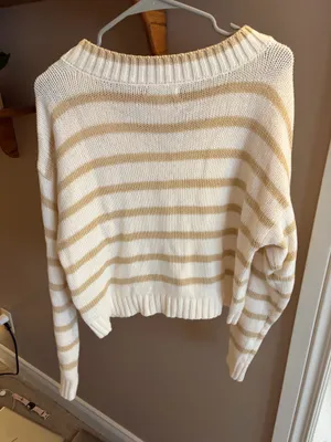 American Eagle Striped Cropped Sweater Medium  thumbnail 4
