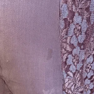 Vintage‎ 90s Brown Floral Lace Chiffon Panel Midi Dress Small Romantic Sheer thumbnail 9