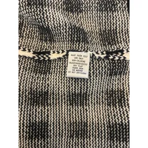 Liz Baker Cardigan L Black White Gingham Check Gold‎ Button Retro Dark Academia thumbnail 3