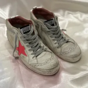 Golden Goose Mid Star Sneakers White Pink Patent Star Mid Top Size 7/37 Preppy thumbnail 4
