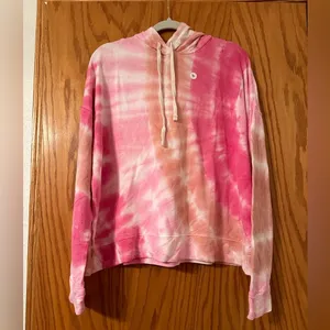 Sundry Marlyn French Terry Knit Hoodie - NWT - Size 4 (XL) Pink Tie Dye thumbnail 3
