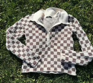 Checkered Soft Sweater thumbnail 1
