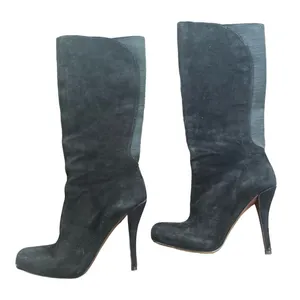 Enzo‎ Angiolini Tall Boots Womens 6.5M Black Good Suede Stiletto EAYABBO thumbnail 1