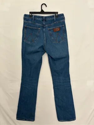 Wrangler Retro Womens Medium Wash High Rise Bootcut Stretch Jeans Sz 31x36(A894) thumbnail 8