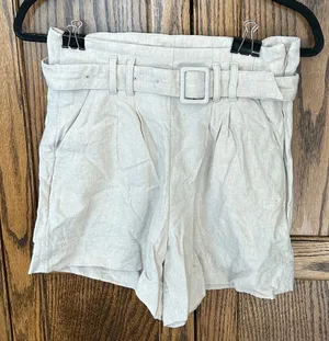 Abercrombie Belted Linen‎ Shorts Small thumbnail 1