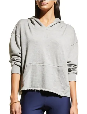 FP Movement All Sport Sweat Hoodie Grey Oversized Crop XS Free People thumbnail 1