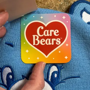 NWT Care Bears Grumpy Bear Peruvian Knit Beanie OS Blue thumbnail 4
