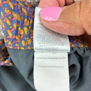 Toad&Co Sunkissed Weekend Skort Size L blue Print UPF50 Hiking Travel Outdoor thumbnail 6