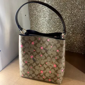 Coach Town Bucket Bag In Signature Canvas With Disco Star Print c6923 thumbnail 3