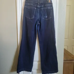 American eagle outfitters wide leg denim jeans women's size 8 thumbnail 2