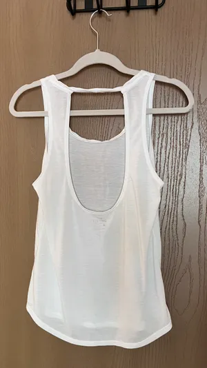 Nike White Workout Tank thumbnail 4
