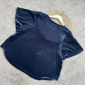 Madewell Velvet Butterfly Top Shortsleeve Fairy Whimsigoth Grunge in Deep Navy M thumbnail 9