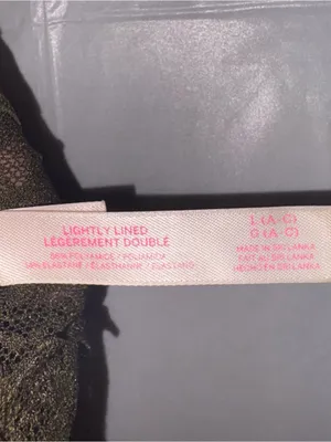 Victoria's Secret PINK Bra Bralette Large Green Lace Sexy Lightly Lined Strappy thumbnail 6