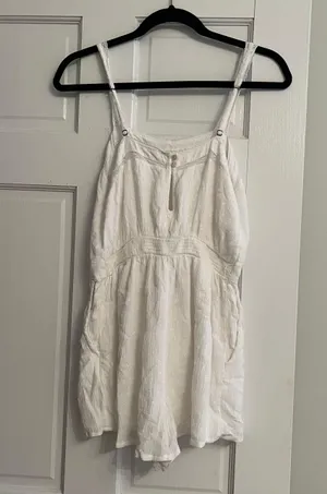 Abercrombie White Lace Romper thumbnail 3