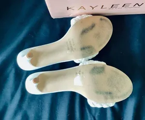 KAYLEEN Slip On Heels White Size 8.5 thumbnail 6