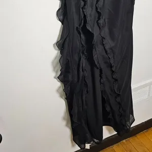 Abercrombie & Fitch Draped Ruffle Maxi Dress /Black / Size XS - 159-299-0020-900 thumbnail 3