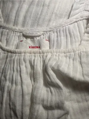 XiRENA Sofia Cotton Gauze Midi Dress White Size S Small Boho Puff Sleeve Ruffle thumbnail 12
