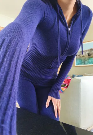 Forever 21 Sweater Knit Hoodie and Bootcut Flare Pants Set thumbnail 1