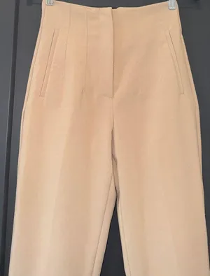 Zara Tan High Waisted Pants thumbnail 7