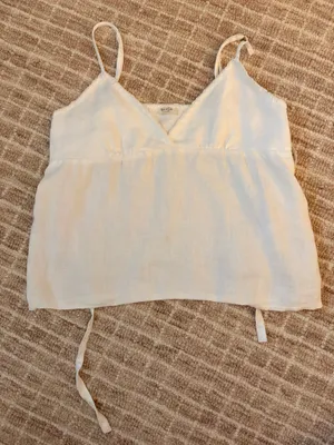 brandy melville white top thumbnail 1