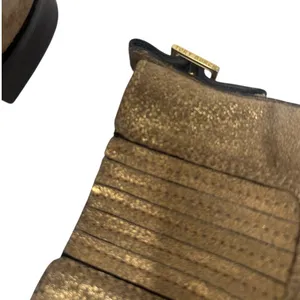 Tory Burch Bronze Gold Shimmer Suede Ankle Boots Size 7 thumbnail 5