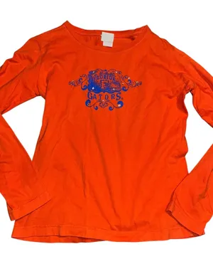 Vintage y2k early 2000s Florida Gators Orange Long Sleeve Mcbling tee thumbnail 1