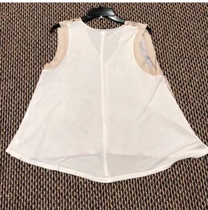 Zara Hi Low Floral V-Neck Sleeveless Top Sz M thumbnail 4