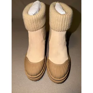 Sam Edelman Steele Oat‎ Suede Knit Cuff Combat Boots Women's, Size 7M, NIB thumbnail 4