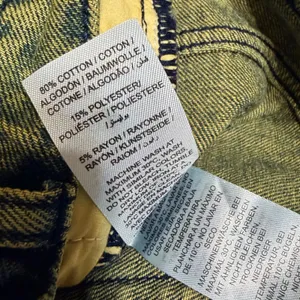 Edikted Women Yellow Sand Wash Wide Leg Baggy Jeans Teal Indigo Size S thumbnail 8